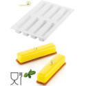 Kit Stripe Eclair 95 Silikomart stampo in silicone 8 strisce eclair 130x28xh8 mm + cutter