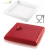 Decor Square 560, stampo quadrato in Silicone bianco Top White di 17 cm, h 2 cm, volume 560 ml di Silikomart Decor Square 560, stampo quadrato in Silicone bianco Top White di 17 cm, h 2 cm, volume 560 ml di Silikomart