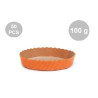 Set 50 stampi crostatine tonde da 100 g in carta da forno arancione ø10xh3 cm Set 50 stampi crostatine tonde da 100 g in carta da forno arancione ø10xh3 cm