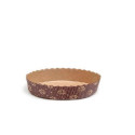 Set 50 stampi crostatine tonde da 100 g in carta da forno marrone ø10xh3 cm