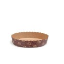 Set 25 stampi crostatine tonde da 300 g in carta da forno marrone ø15,5xh3,5 cm