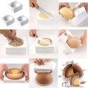 Kit zuccotto tre strati Silikomart: set 3 stampi in silicone bianco da ø135 mm e ø160 mm e ø180 mm