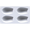 Madeleine XL 95 ml Silikomart stampo silicone 4 maddalene da 11,7x7xh2,2 cm