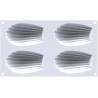 Madeleine XL 95 ml Silikomart stampo silicone 4 maddalene da 11,7x7xh2,2 cm Madeleine XL 95 ml Silikomart stampo silicone 4 maddalene da 11,7x7xh2,2 cm