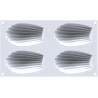 Madeleine XL 95 ml Silikomart stampo silicone 4 maddalene da 11,7x7xh2,2 cm
