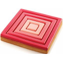 Tarte Ring Square 20x20xh2 cm Silikomart anello microforato crostata quadrata