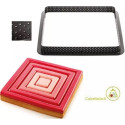 Tarte Ring Square Silikomart: anello micro-forato di 200 mm per crostata quadrata