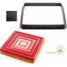 Tarte Ring Square Silikomart: anello micro-forato di 200 mm per crostata quadrata