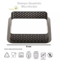 Stampo ad anello micro-forato per crostatine o tortine quadrate tarte ring da 8 cm di Silikomart