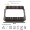 Stampo ad anello micro-forato per crostatine o tortine quadrate tarte ring da 8 cm di Silikomart Stampo ad anello micro-forato per crostatine o tortine quadrate tarte ring da 8 cm di Silikomart
