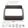 Stampo ad anello micro-forato per crostatine o tortine quadrate tarte ring da 8 cm di Silikomart