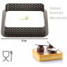 Stampo ad anello micro-forato per crostatine o tortine quadrate tarte ring da 8 cm di Silikomart Stampo ad anello micro-forato per crostatine o tortine quadrate tarte ring da 8 cm di Silikomart