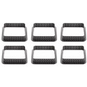 6 stampi ad anello microforati per crostatine o torte quadrate tarte ring da 8 cm di Silikomart