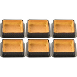 Tarte Ring Square 8x8xh2 cm Silikomart anello microforato crostatina quadrata set 6 pz
