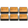 Tarte Ring Square 8x8xh2 cm Silikomart anello microforato crostatina quadrata set 6 pz
