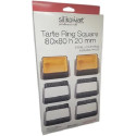 Tarte Ring Square 8x8xh2 cm Silikomart anello microforato crostatina quadrata set 6 pz