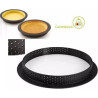 Set 2 anelli micro-forati stampi per basi di pastafrolla per crostate o torte tonde tarte ring da 15 cm di Silikomart