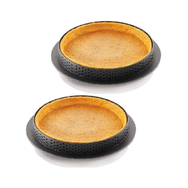 Tarte Ring Round ø15xh2 cm Silikomart anello microforato crostata tonda set 2 pz