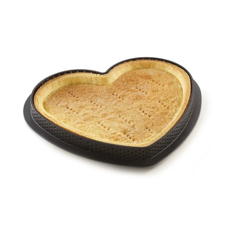 Tarte Ring amore 205x190xh20 mm Silikomart anello microforato per crostata cuore Tarte Ring amore 205x190xh20 mm Silikomart anello microforato per crostata cuore