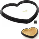 Anello microforato cruore Silikomart: stampo per basi di pastafrolla per crostate e Torte Cuore o Tarte Ring Amore 205x190 mm