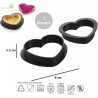 Stampo micro forato ad anello per crostatine o tortine a forma di cuore Tarte Ring da 8 cm Stampo micro forato ad anello per crostatine o tortine a forma di cuore Tarte Ring da 8 cm
