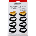 Tarte ring amore 8x7xh2 cm Silikomart anello microforato per crostatina cuore set 8 pz