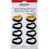 Tarte ring amore 8x7xh2 cm Silikomart anello microforato per crostatina cuore set 8 pz Tarte ring amore 8x7xh2 cm Silikomart anello microforato per crostatina cuore set 8 pz
