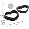 Set 8 stampi micro forati ad anello per crostatine o tortine a forma di cuore Tarte Ring da 8 cm da Silikomart