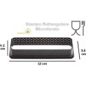 Tarte Ring Rectangular o anello rettangolare micro-forato di 12 cm da Silikomart