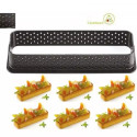 Tarte Ring Rectangular 120x35xh20 mm Silikomart anello microforato per crostatina rettangolare set 6 pz