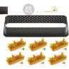 Tarte Ring Rectangular 6 Anelli micro-forati di 12 cm da Silikomart