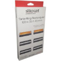 Tarte Ring Rectangular 120x35xh20 mm Silikomart anello microforato per crostatina rettangolare set 6 pz