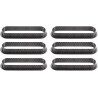 Set 6 stampi ad anello microforati per crostatine o torte oblunghe tarte ring oblong da 15 cm di Silikomart