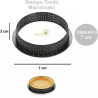 Tarte Ring Round ø7xh2 cm Silikomart anello microforato crostatina tonda Tarte Ring Round ø7xh2 cm Silikomart anello microforato crostatina tonda