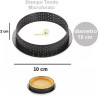 Tarte Ring Round ø10xh2 cm Silikomart anello microforato crostatina tonda