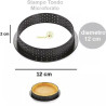 Tarte Ring Round ø12xh2 cm Silikomart anello microforato crostatina tonda Tarte Ring Round ø12xh2 cm Silikomart anello microforato crostatina tonda