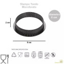 Stampo ad anello tondo micro-forato per crostatine e tortine Tarte Ring Round da 8 cm di Silikomart
