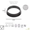 Stampo ad anello tondo micro-forato per crostatine e tortine Tarte Ring Round da 8 cm di Silikomart
