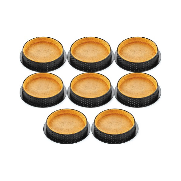 Tarte Ring Round ø7xh2 cm Silikomart anello microforato crostatina tonda set 8 pz