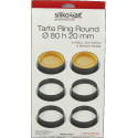 Tarte Ring Round ø8xh2 cm Silikomart: set da 6 anelli microforati per crostatina tonda