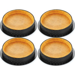Tarte Ring Round ø12xh2 cm Silikomart anello microforato crostatina tonda set 4 pz