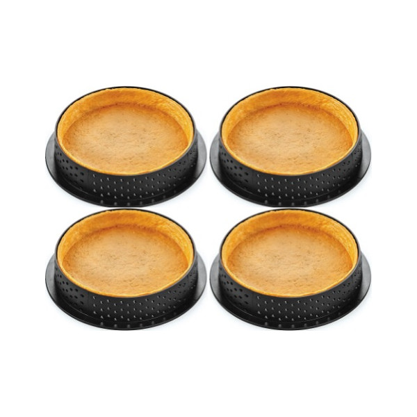 Tarte Ring Round ø12xh2 cm Silikomart anello microforato crostatina tonda set 4 pz