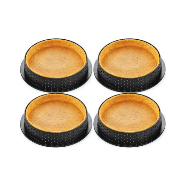 Tarte Ring Round ø12xh2 cm Silikomart anello microforato crostatina tonda set 4 pz