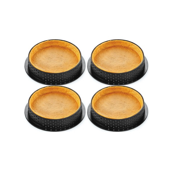 Tarte Ring Round ø10xh2 cm Silikomart anello microforato crostatina tonda set 4 pz