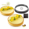 Set 4 stampi ad anello micro-forato per crostate o torte tonde tarte ring da 12 cm di Silikomart