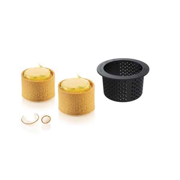 Tarte Ring Round Ø50 h35 mm Silikomart anello microforato crostatina mignon 6 pz