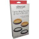 3D Tarte Ring Round ø8xh2 cm Silikomart anello microforato crostatina guscio cestino 3D set 6 pz