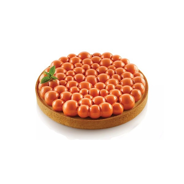 Tarte Ring Bubble da 19 cm da Silikomart: kit per crostata o torta tonda con decoro a bolle