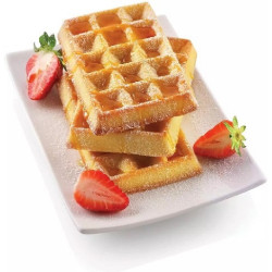 Waffel classic Silikomart: stampo in silicone per 4 monoporzioni 130x81 h 17 mm