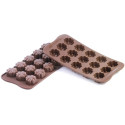 Fleury Silikomart Scg08: stampo silicone cioccolatini 15 fiori portafortuna di cioccolato ø30xh18,5 mm
